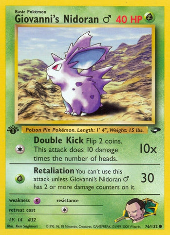 Image for Giovanni's Nidoran M (076/132) (Gym Challenge) - Pokemon