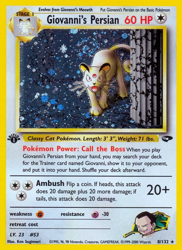 Giovanni's Persian (008/132) (Gym Challenge) Pokemon
