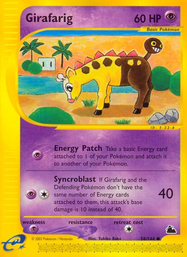 Girafarig (058/144) (Skyridge) Pokemon