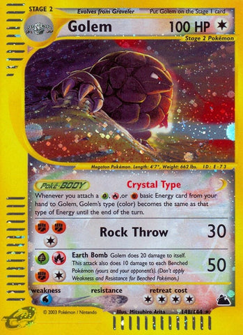 Golem (148/144) (Skyridge) Pokemon