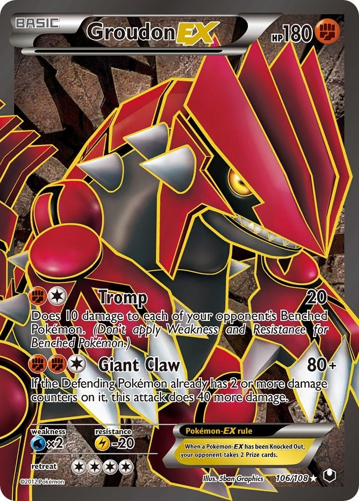 Image for Groudon EX (106 Full Art) (106/108) - Pokemon