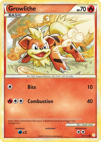 Growlithe (65/123) (HeartGold SoulSilver)