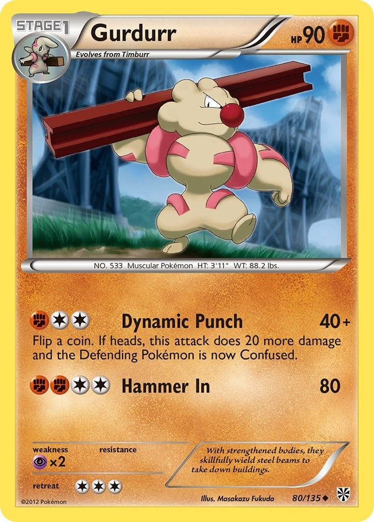Image for Gurdurr (80/135) (Plasma Storm) (PLS) - Pokemon