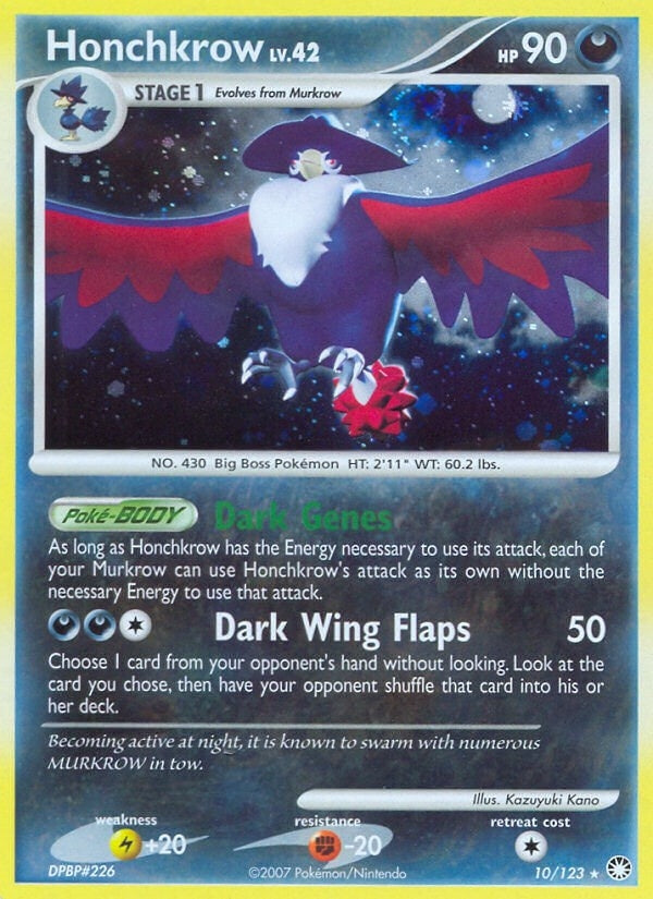 Image for Honchkrow (10/123) (Mysterious Treasures) (MT) - Pokemon