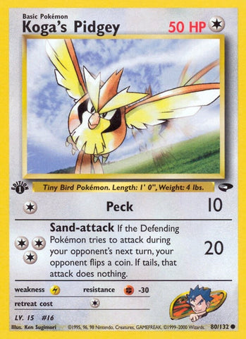 Image for Koga's Pidgey (80) (080/132) (Gym Challenge) - Pokemon