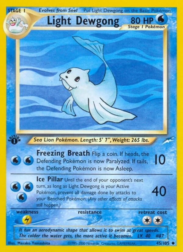 Light Dewgong (045/105) (Neo Destiny) Pokemon