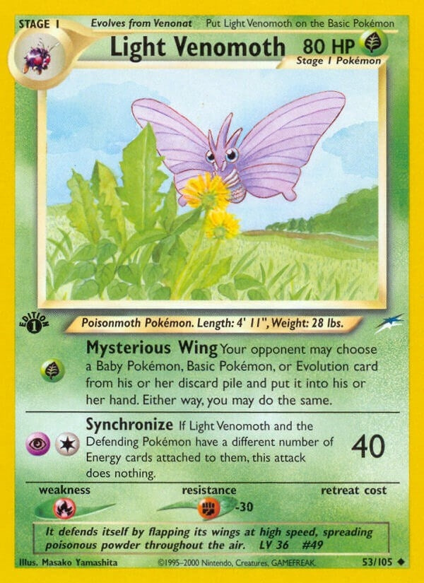 Light Venomoth (053/105) (Neo Destiny) Pokemon