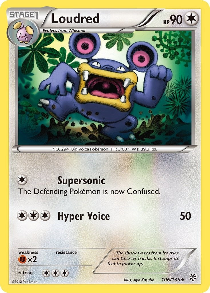 Image for Loudred (106/135) (Plasma Storm) (PLS) - Pokemon
