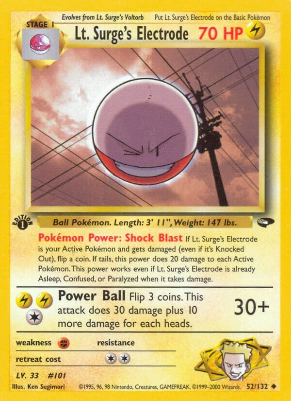 Lt. Surge's Electrode (052/132) (Gym Challenge) Pokemon