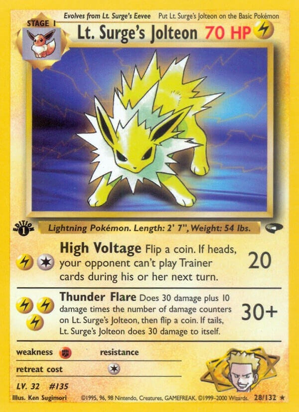 Lt. Surge's Jolteon (028/132) (Gym Challenge) Pokemon