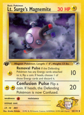 Image for Lt. Surge's Magnemite (50) (050/132) (Gym Heroes) - Pokemon