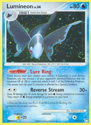Lumineon (11/123) (Mysterious Treasures) Pokemon