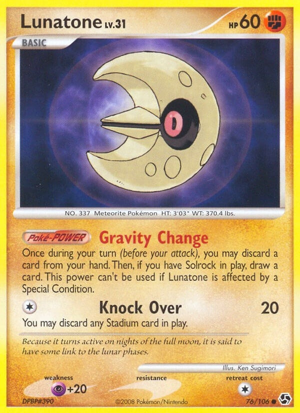 Image for Lunatone (76/106) (Great Encounters) - Pokemon