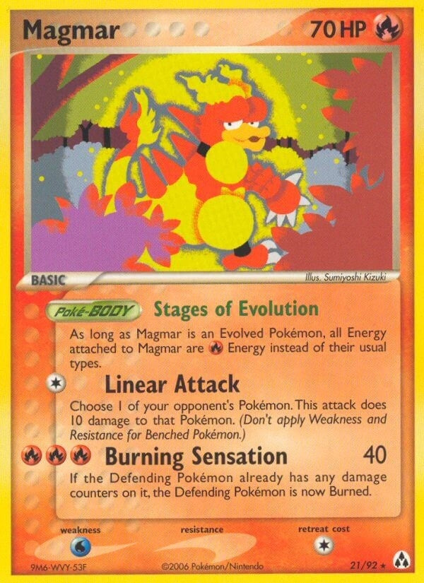 Image for Magmar (21/92) (EX Legend Maker) (LM) - Pokemon