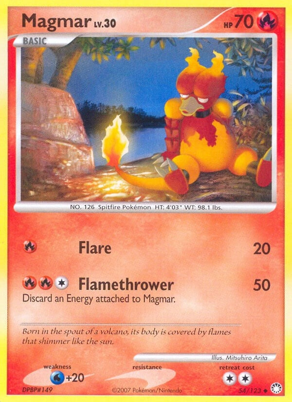 Image for Magmar (54/123) (Mysterious Treasures) (MT) - Pokemon