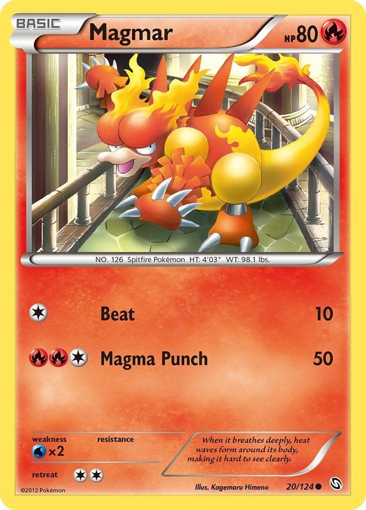 Image for Magmar (20/124) (Dragons Exalted) (DRX) - Pokemon