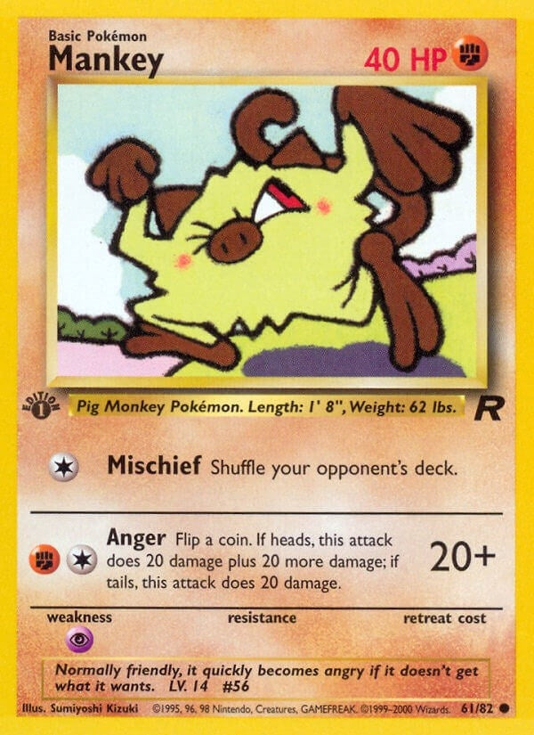 Mankey (61/82) (Team Rocket) Pokemon