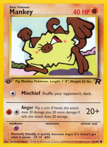 Mankey (61/82) (Team Rocket) Pokemon