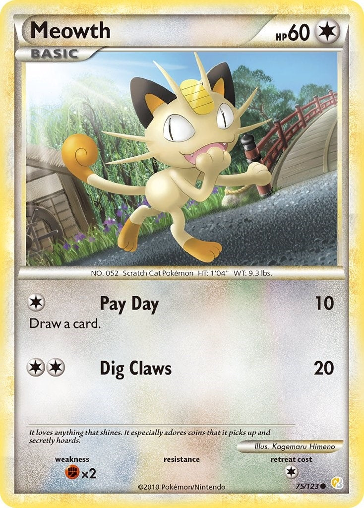 Image for Meowth (75/123) (HeartGold SoulSilver) - Pokemon