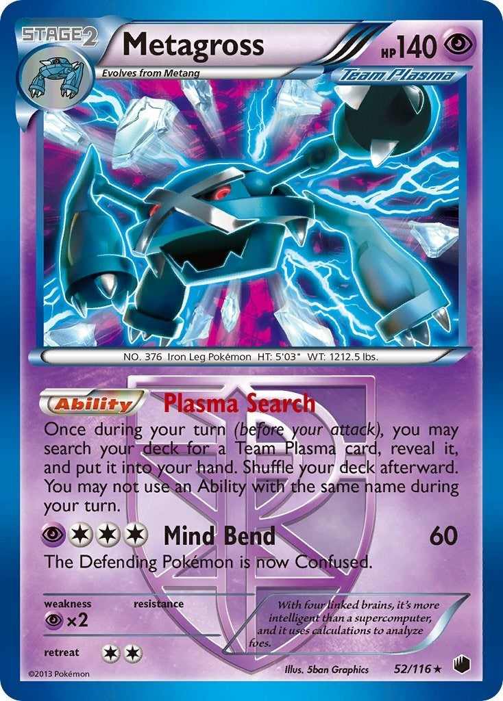 Metagross (Team Plasma) (52/116) (Plasma Freeze) Pokemon