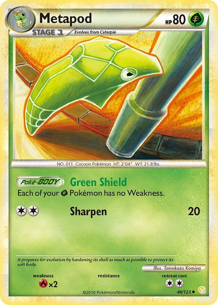 Metapod (46/123) (HeartGold SoulSilver) Pokemon