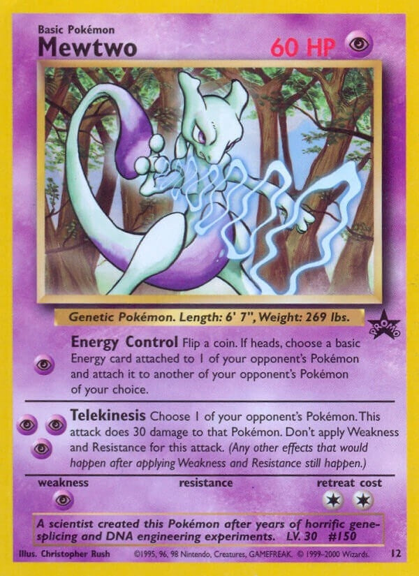 Image for Mewtwo (12) (12/53) (WoTC Promo) (PR) - Pokemon