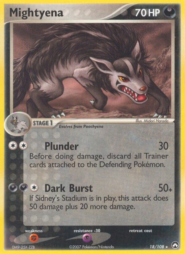 Mightyena (18/108) (EX Power Keepers) Pokemon