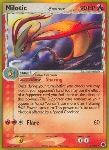 Image for Milotic (Delta Species) (5/101) (Dragon Frontiers) - Pokemon