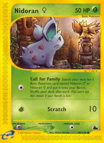 Nidoran F (81) (081/144) (Skyridge) (SK) Pokemon