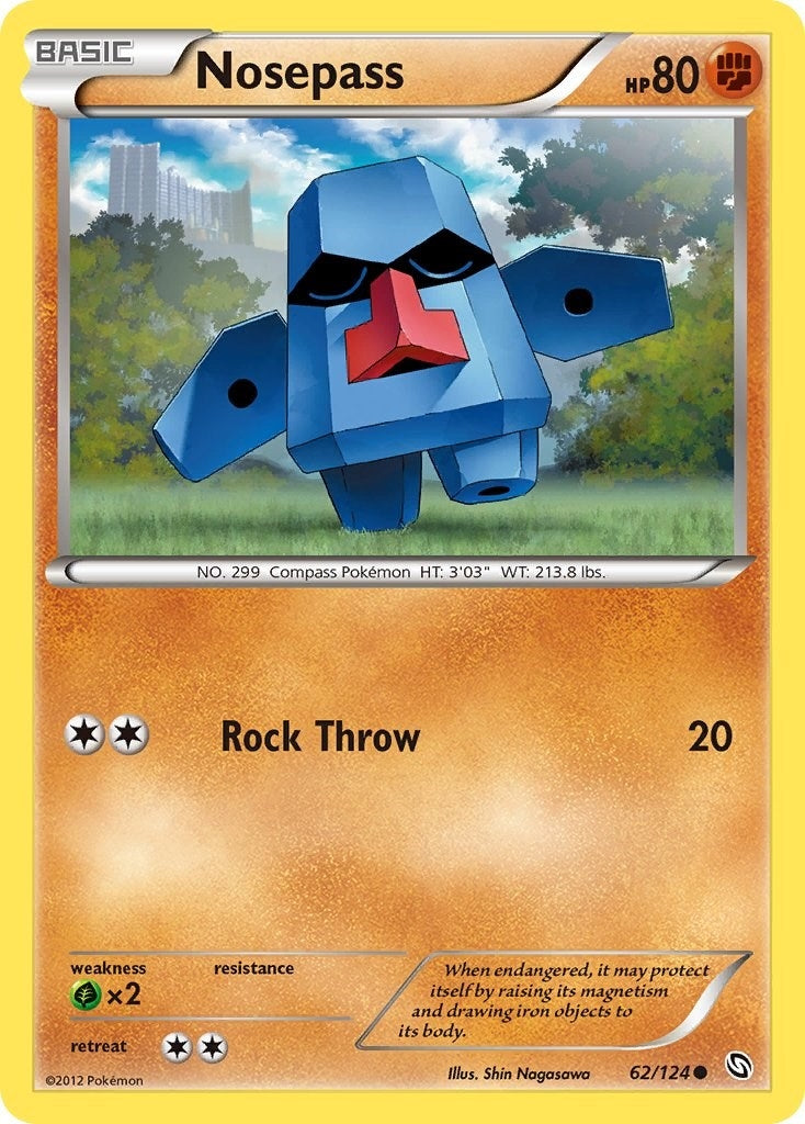 Image for Nosepass (62/124) (Dragons Exalted) (DRX) - Pokemon