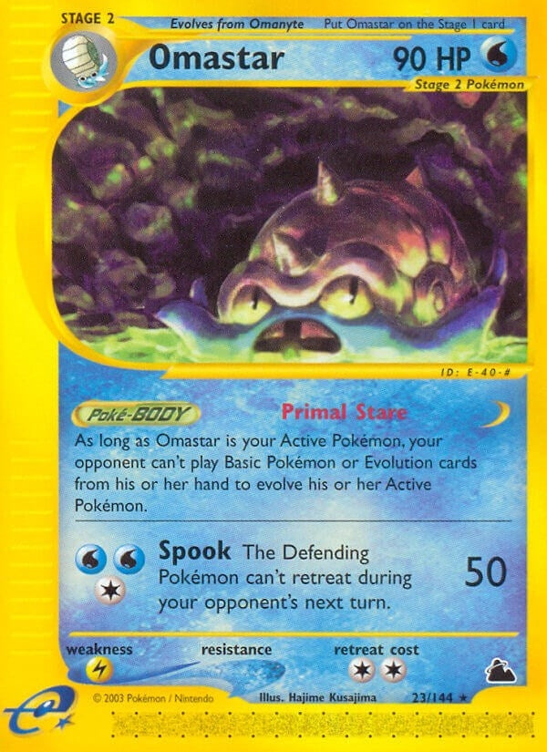 Omastar (023/144) (Skyridge) Pokemon