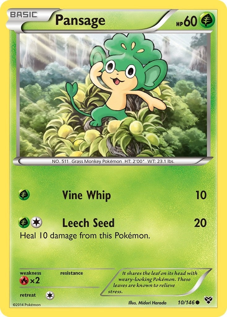 Image for Pansage (10/146) (XY Base Set) - Pokemon