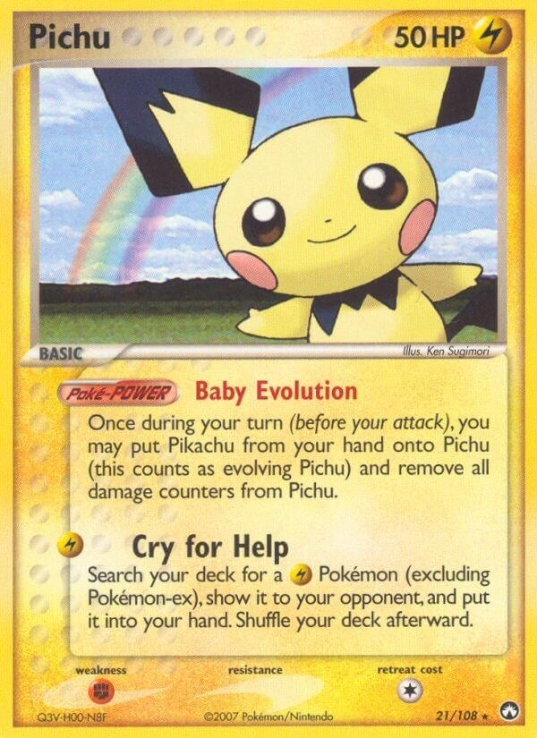 Pichu (21/108) (Power Keepers) (PK) Pokemon