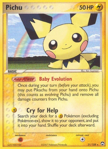 Pichu (21/108) (Power Keepers) (PK) Pokemon