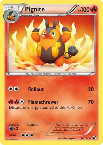 Image for Pignite (18) (18/114) - Pokemon