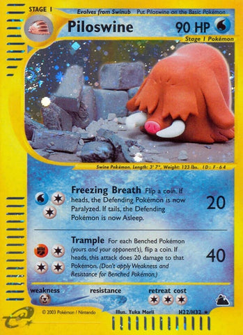 Piloswine (H22) (H22/H32) (Skyridge) (SK) Pokemon