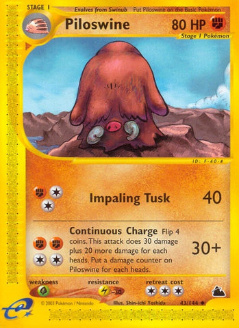 Piloswine (43) (043/144) (Skyridge) Pokemon