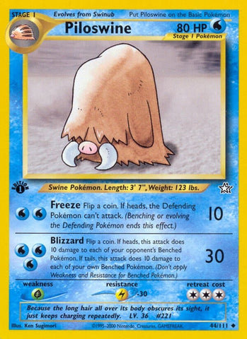 Piloswine (044/111) (Neo Genesis) Pokemon
