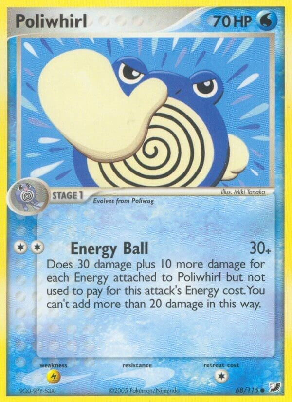 Poliwhirl (68/115) (EX Unseen Forces) Pokemon