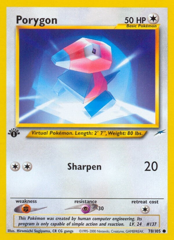 Porygon (078/105) (Neo Destiny) Pokemon