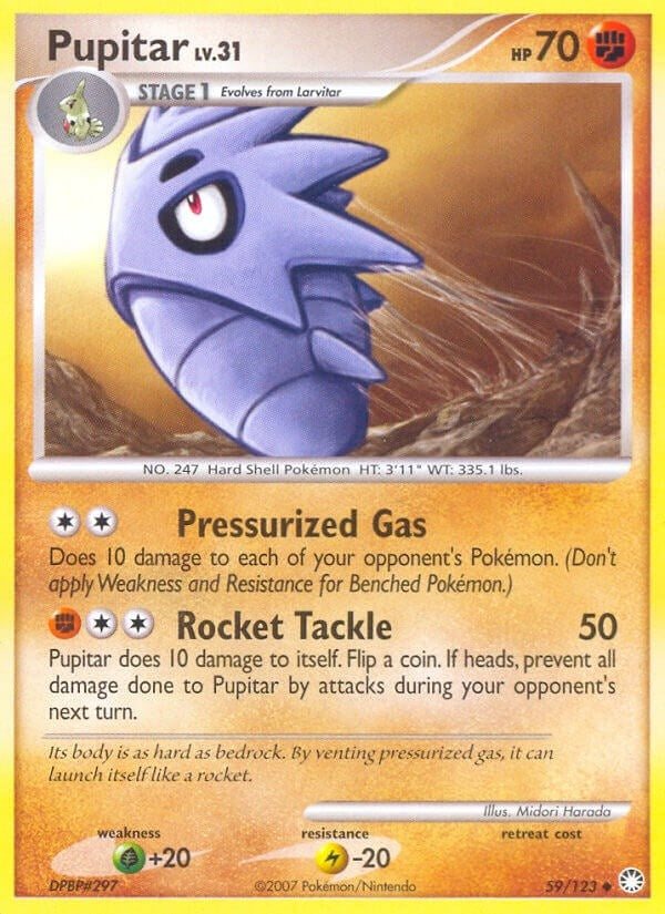 Pupitar (59/123) (Mysterious Treasures) (MT) Pokemon