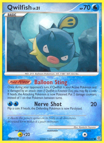 Image for Qwilfish (101/132) (Secret Wonders) - Pokemon