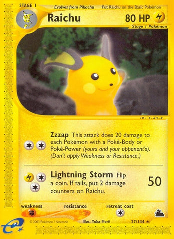 Raichu (27) (027/144) (Skyridge) Pokemon