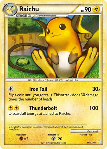 Raichu (10/123) (HeartGold SoulSilver) Pokemon