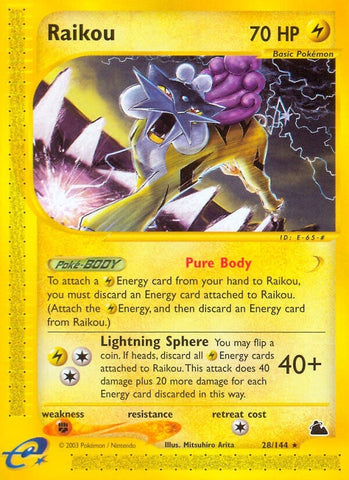 Raikou (028/144) (Skyridge) Pokemon