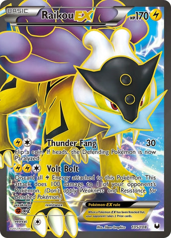 Image for Raikou EX (105 Full Art) (105/108) - Pokemon