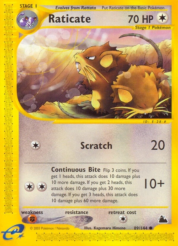 Raticate (089/144) (Skyridge) (SK) Pokemon
