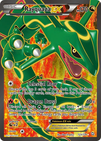 Rayquaza EX (123 Full Art) (123/124) (Dragons Exalted) Pokemon