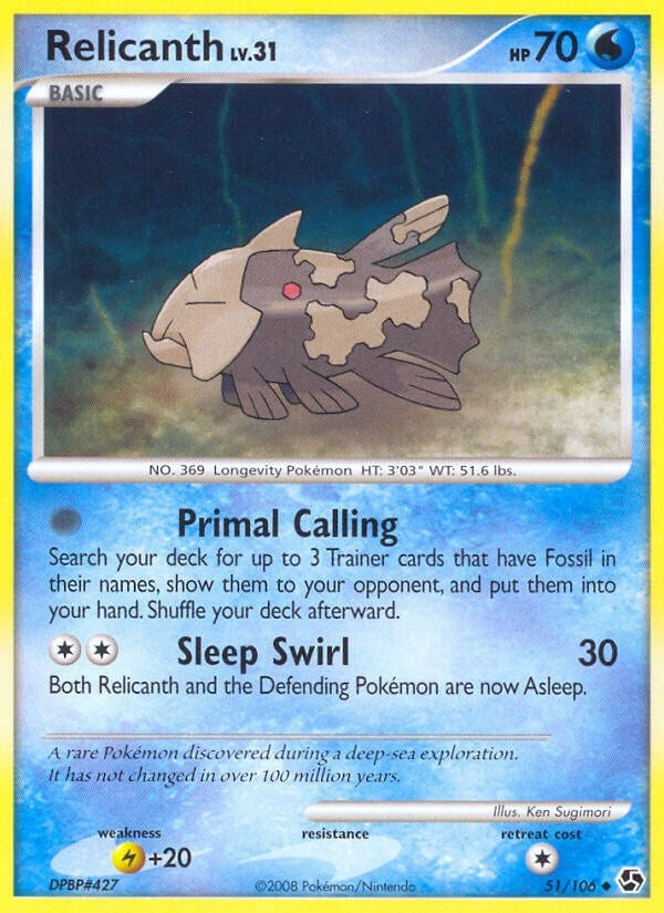 Image for Relicanth (51/106) (Great Encounters) (GE) - Pokemon