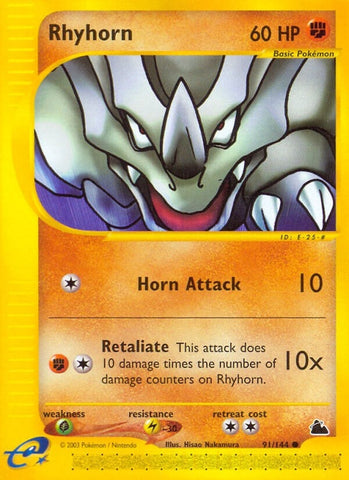 Rhyhorn (091/144) (Skyridge) Pokemon